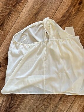 Banana Republic Ivory One-Shoulder Blouse